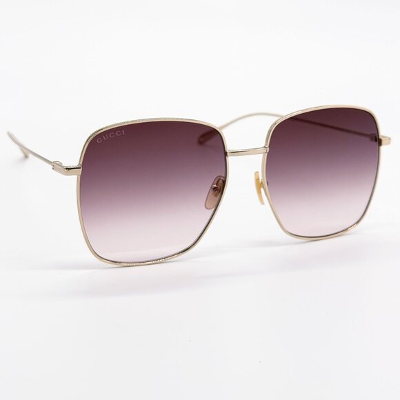 NEW GUCCI SUNGLASSES GG1031S 010 GOLD/BROWN WOMEN EYEWEAR GUCCI PLUS EARRINGS main image 4